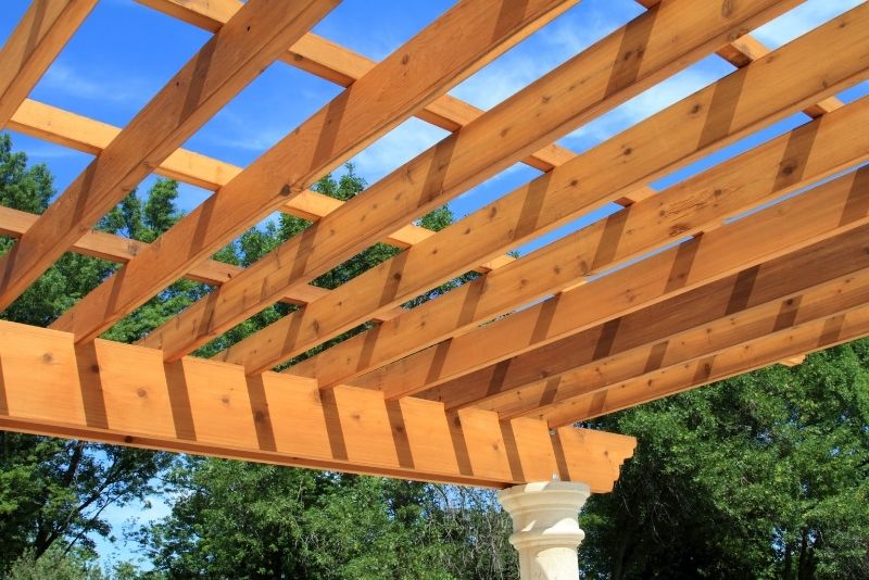 uncovered wood pergola done by Canberra Pergolas