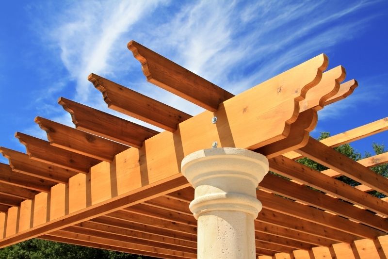 a clean, elegant and classy wood pergolas