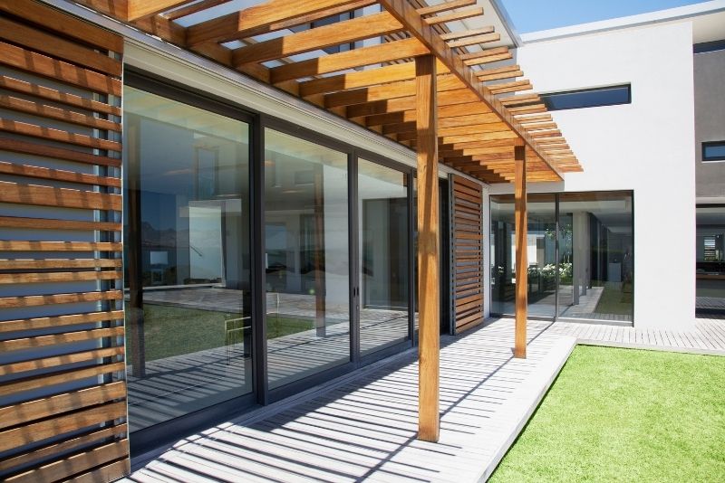 pergolas as a house extension providing sheds