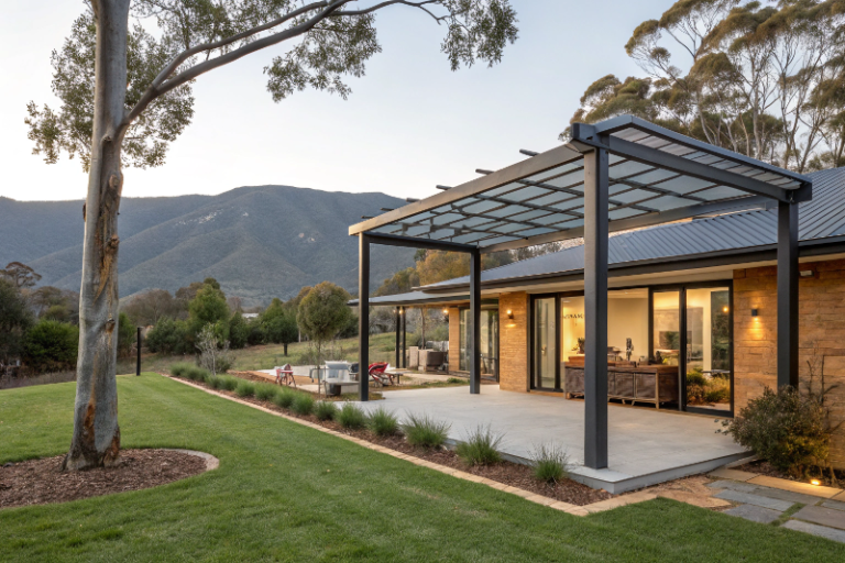 attached pergola
