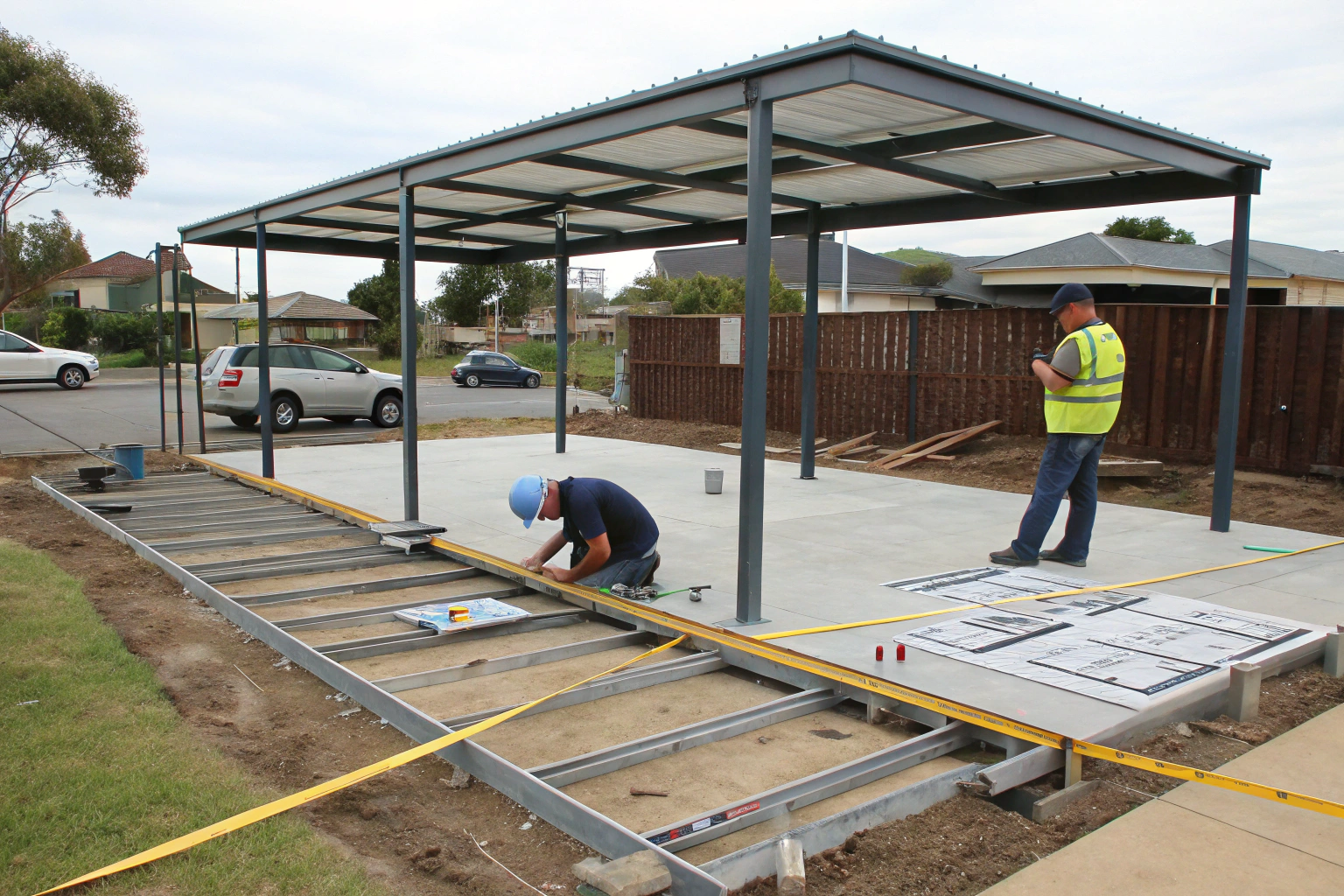 A carport installation porcess